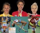 Blanka Vlasiç Yüksek atlama şampiyonu, Emma Green ve Ariane Friedrich (2 ve 3) Avrupa Atletizm Şampiyonası&#039;nda Barcelona 2010